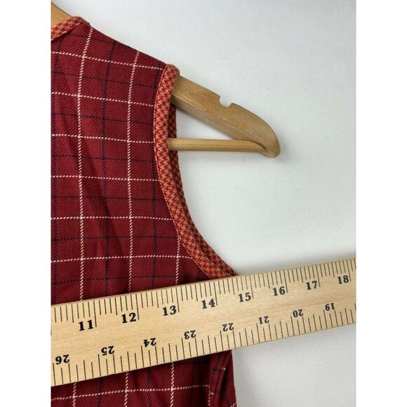 NWT Cornelloki Girls 7/8 Sleeveless Red Plaid & Floral Dress With Buttons - Picture 5 of 14